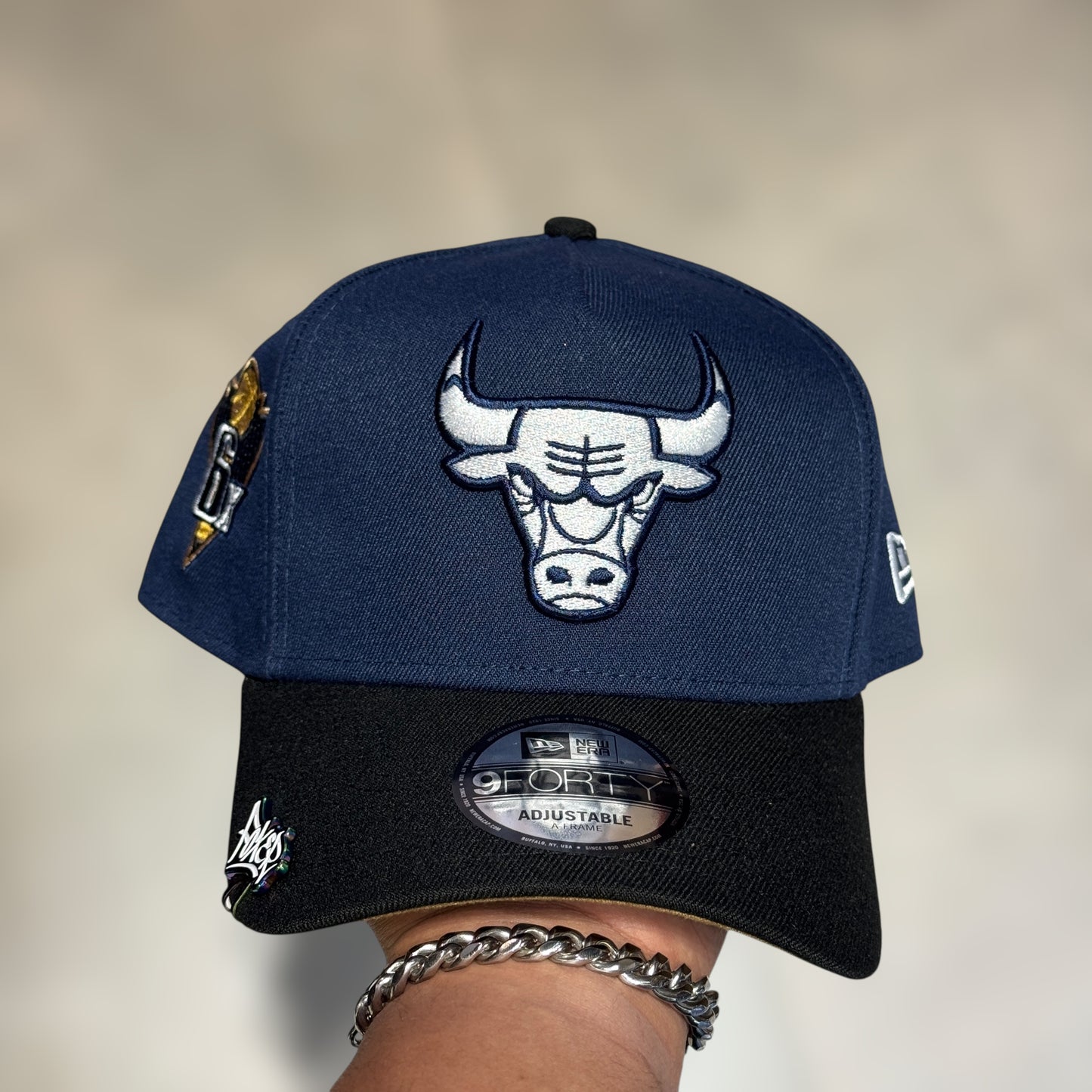 9FIFTY CHICAGO BULLS NAVY BLACK VISOR 6X