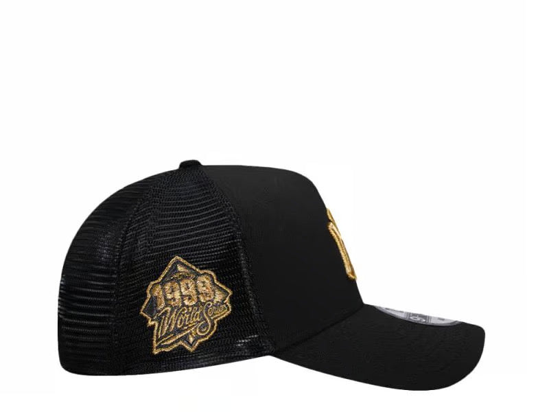 9FORTY A FRAME NY YANKEES BLACK GOLD LOGO WS 1999 TRUCKER
