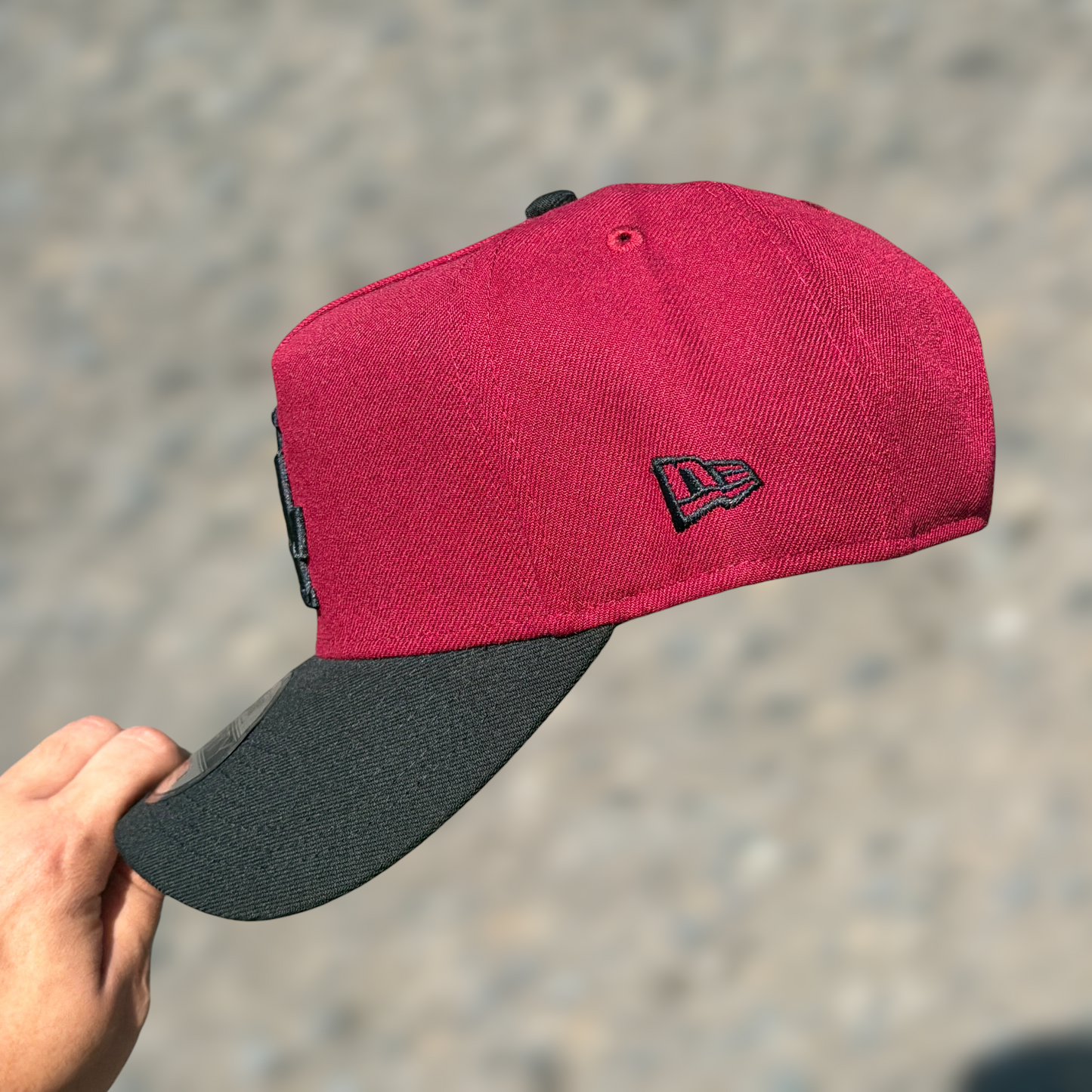 9FORTY LOS ANGELES DODGERS BURGUNDY BLACK LOGO
