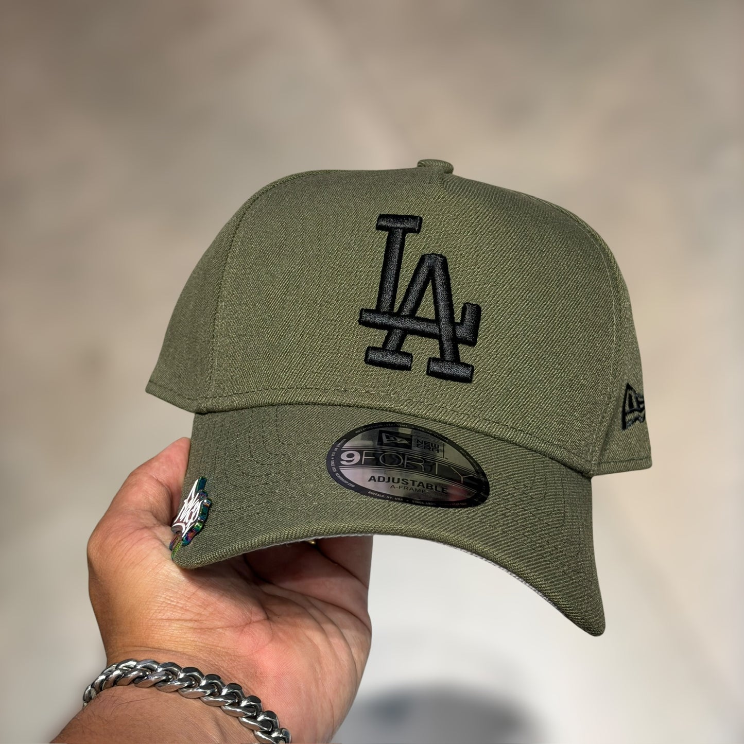 9FORTY A FRAME LA DODGERS OLIVE GREEN BLACK LOGO