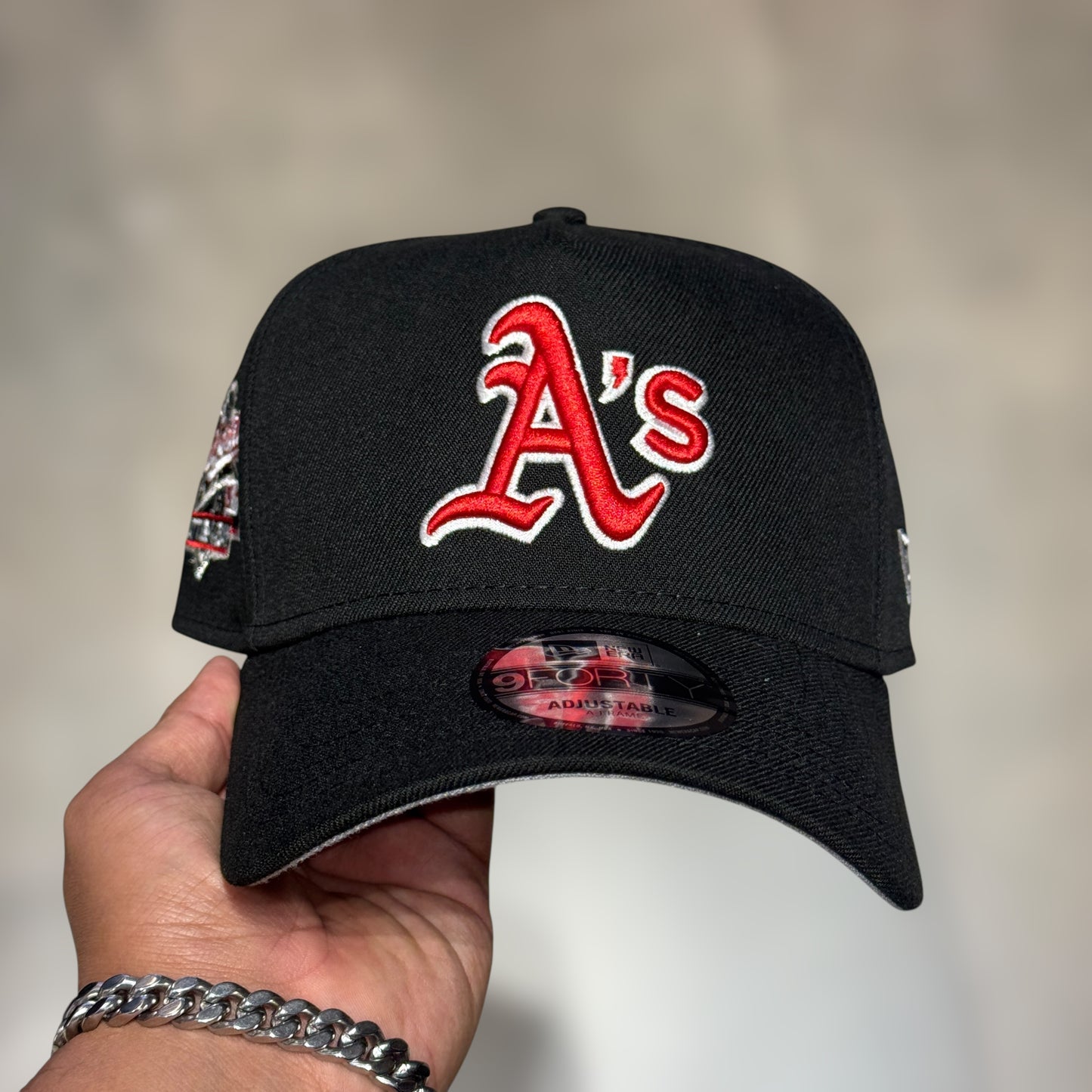 9FORTY A FRAME OAKLAND ATHLETICS BLACK RED LOGO WS 1989