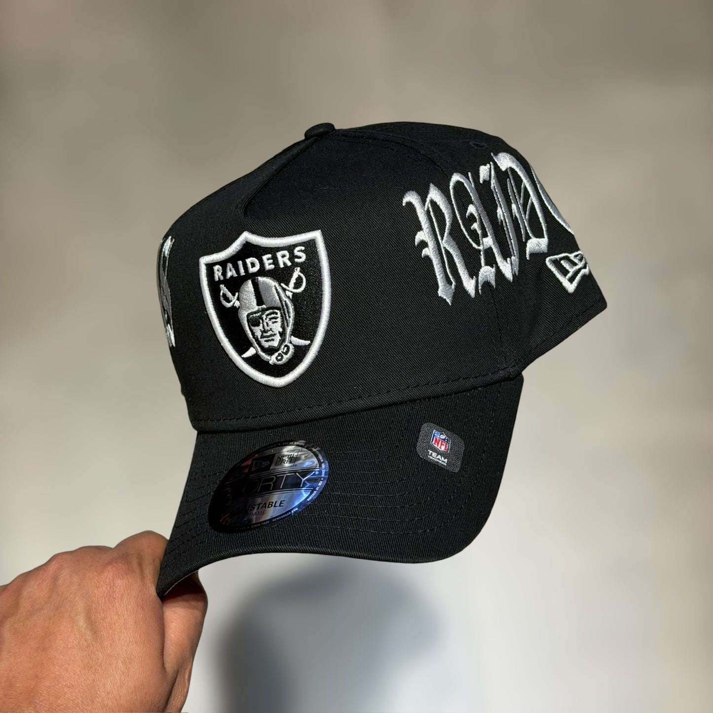 9FORTY A FRAME LOS RAIDERS BLACK GOTHIC SCRIPT