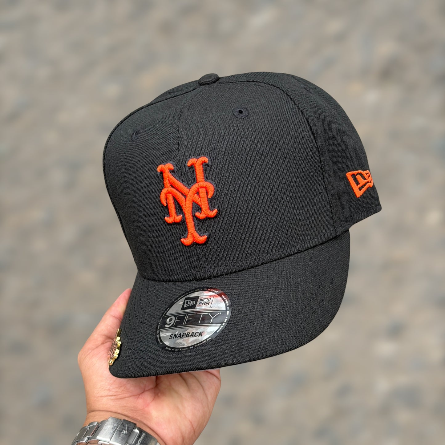 9FIFTY NY METS BLACK ORANGE LOGO