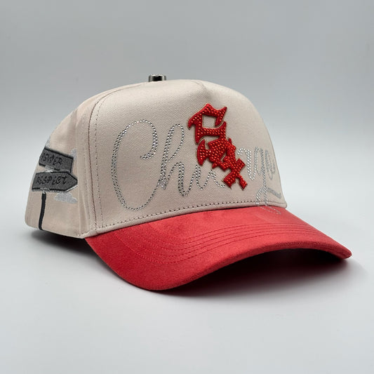 BELICA CAP FANS WHITE SOX BEIGE CORAL VISOR