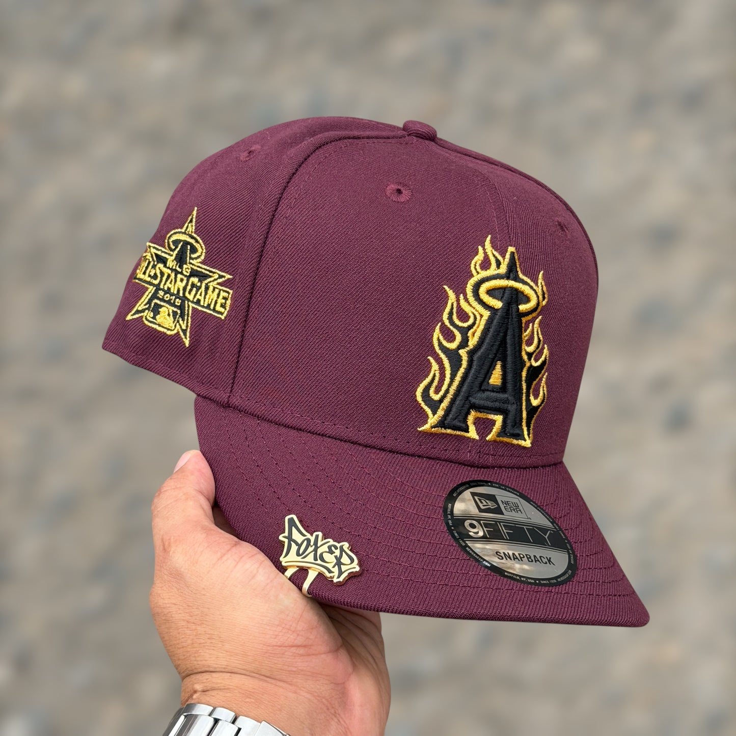 9FIFTY ANGELS FLAMES BURGUNDY