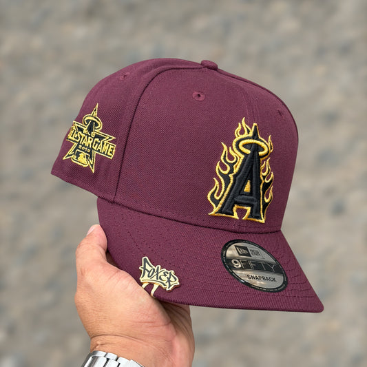 9FIFTY ANGELS FLAMES BURGUNDY
