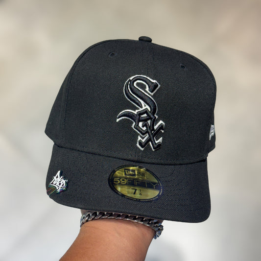 59FIFTY WHITE SOX BLACK OUTLINE BLACK