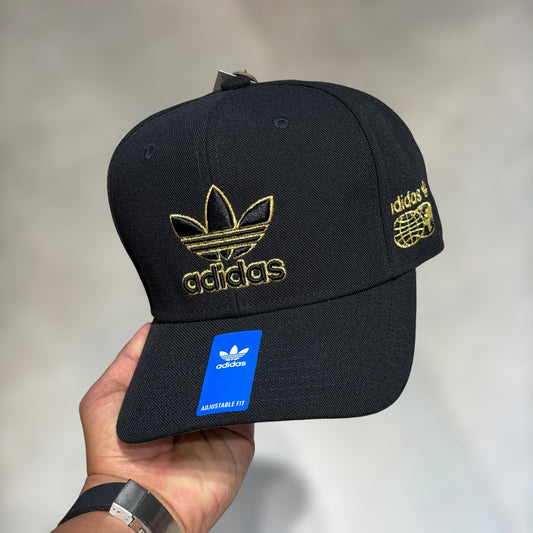 Adidas black Gold logo SnapBack