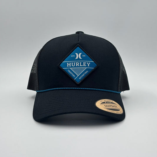 HURLEY BLACK/BLUE LOGO