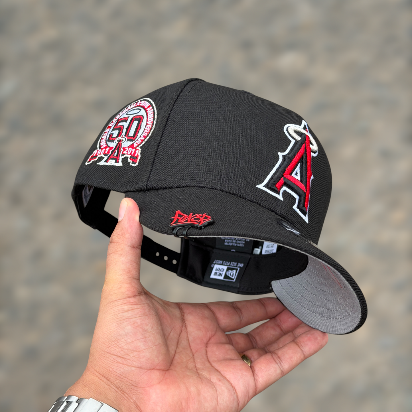 9FIFTY ANGELS BLACK RED LOGO
