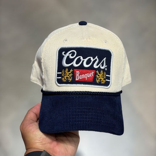 Coors Banquet beige Navy brim