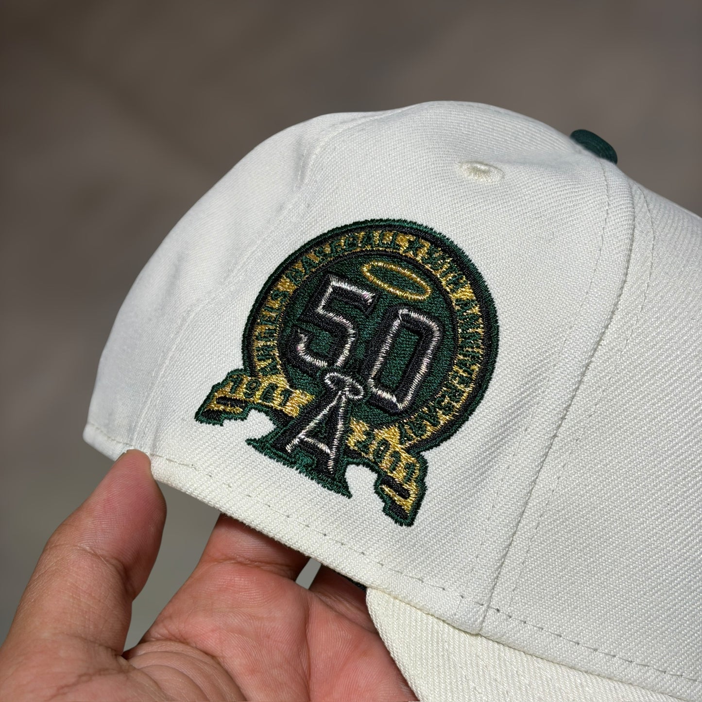 9FIFTY LA DODGERS BEIGE GREEN LOGO 50TH