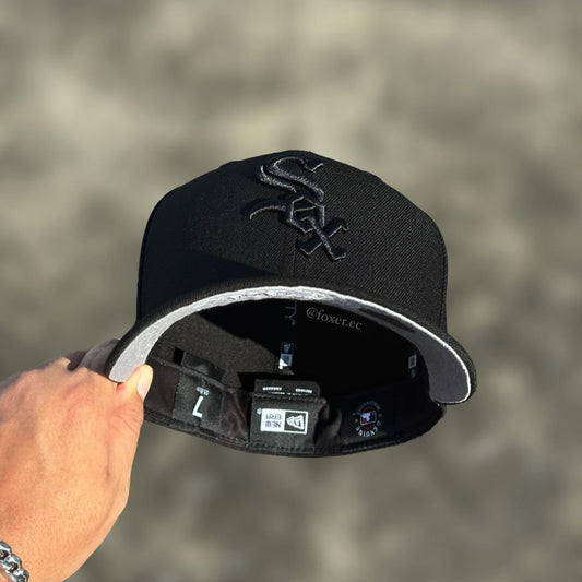 59FIFTY WHITE SOX BLACK ON BLACK