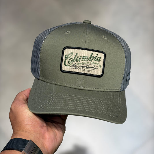 Columbia trucker olive green grey mesh