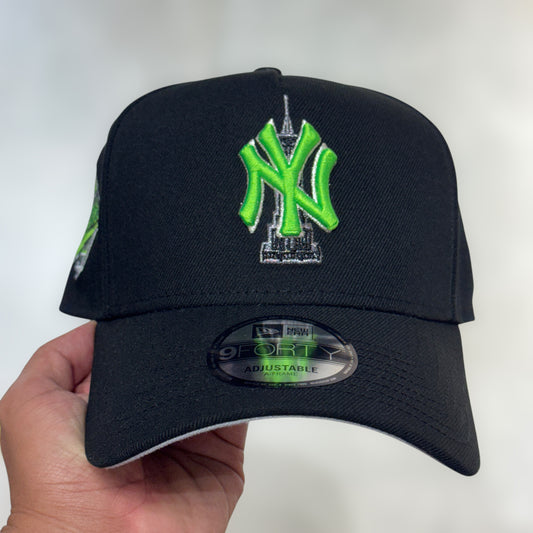9FORTY NY YANKEES BLACK GREEN LOGO EMPIRE STATE