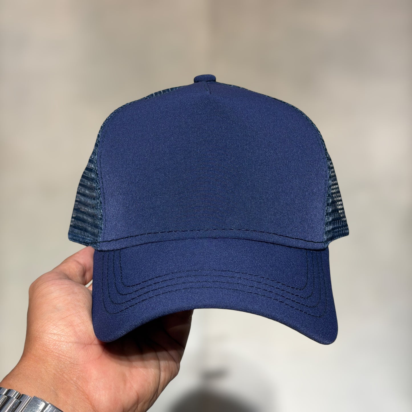 GORRA AZUL llana para bordados