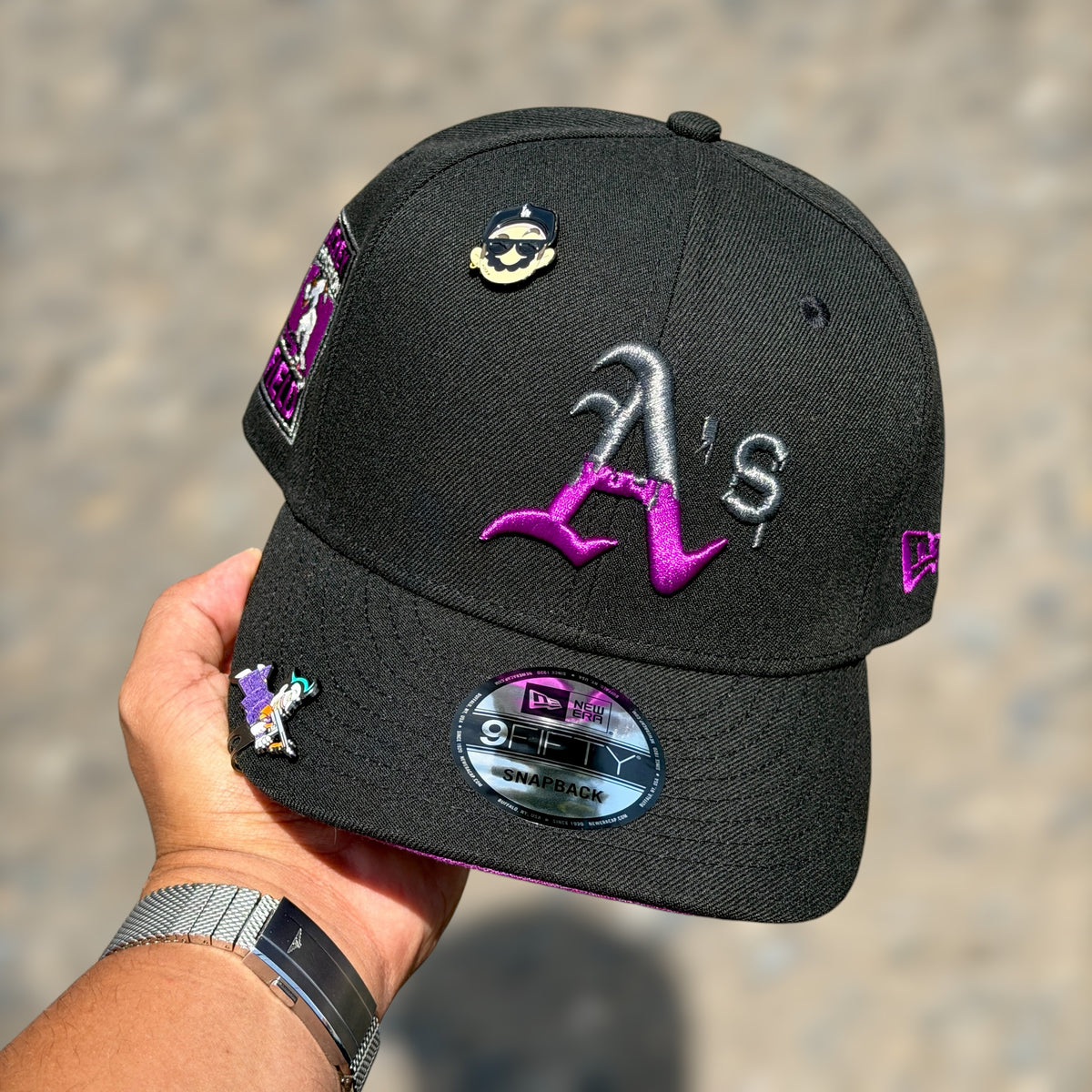 9FIFTY ATHLETICS OAKLAND DRIP BLACK PURPLE