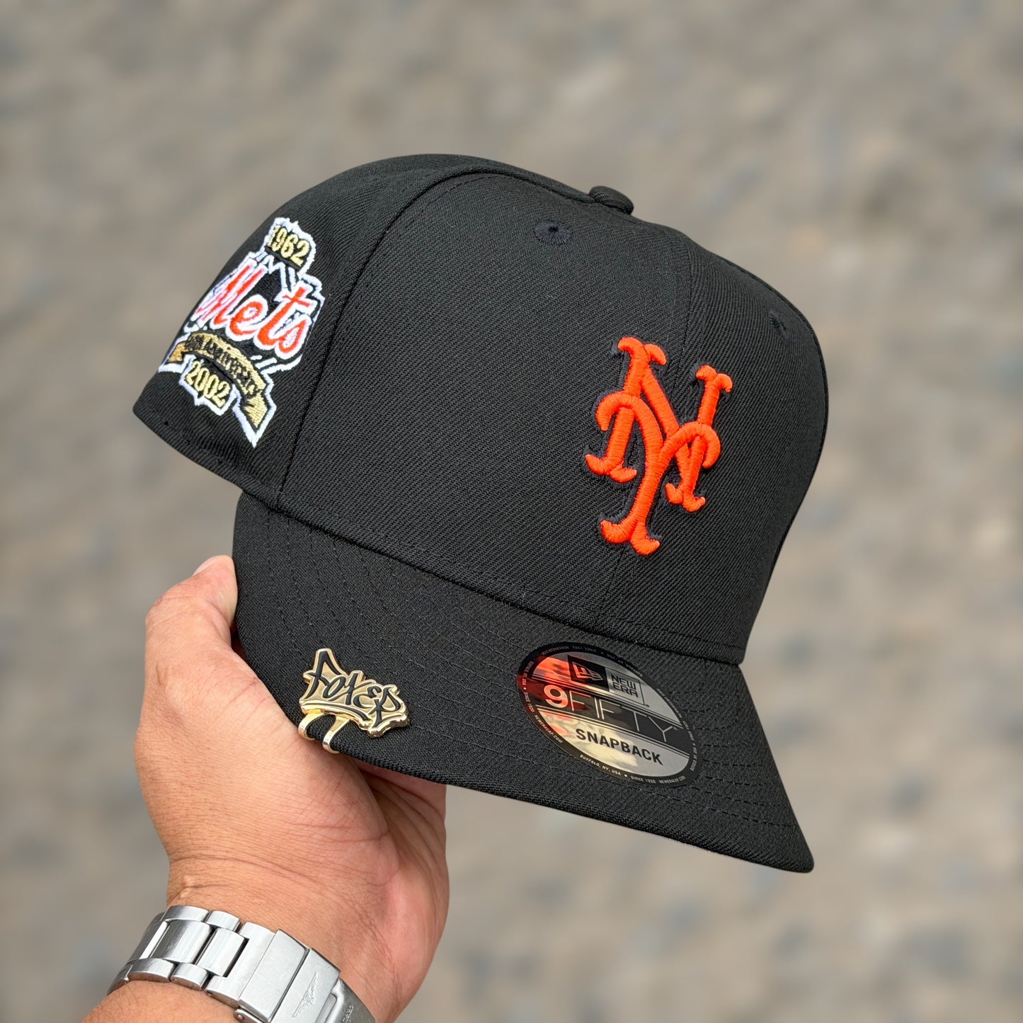 9FIFTY NY METS BLACK ORANGE LOGO