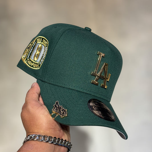 9FIFTY METALLIC LA DODGERS DARK GREEN GOLD LOGO