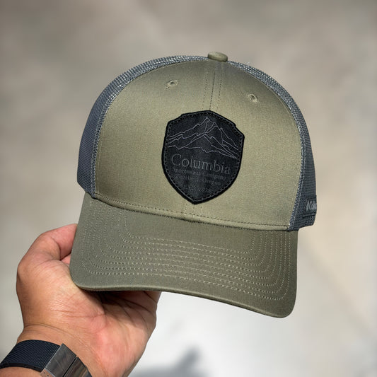 Columbia olive green grey mesh