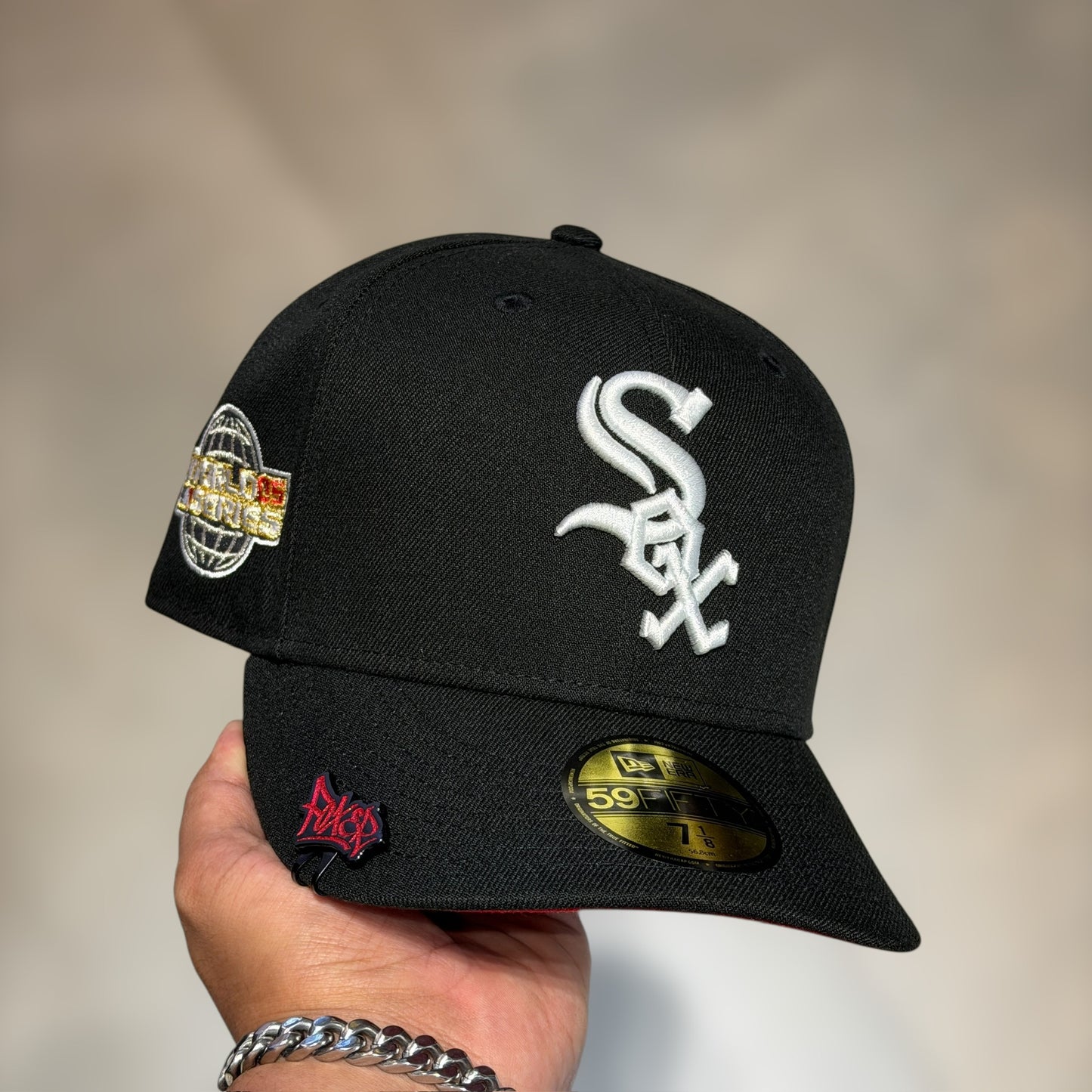 59FIFTY WHITE SOX BLACK WHITE WS 2005
