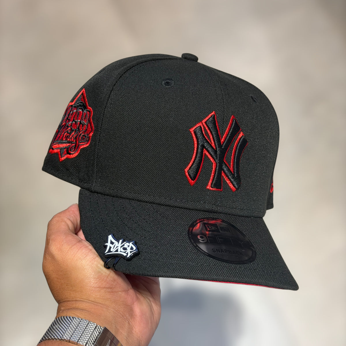 9FIFTY NY NEW YORK YANKEES BLACK RED OUTLINE