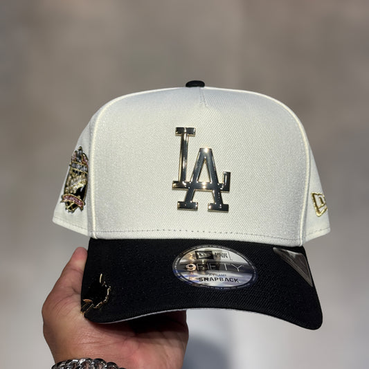 9FIFTY DODGERS BEIGE BLACK VISOR GOLD LOGO