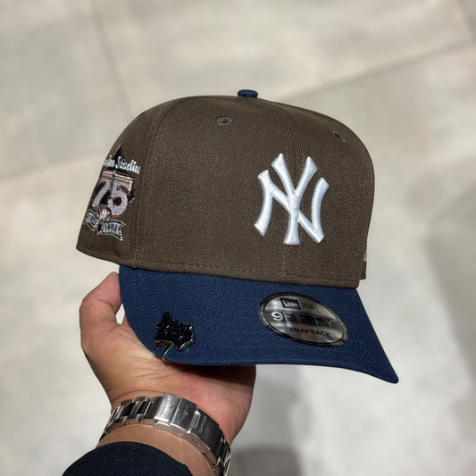 9FIFTY NY YANKEES BROWN VISER BLUE 75TH