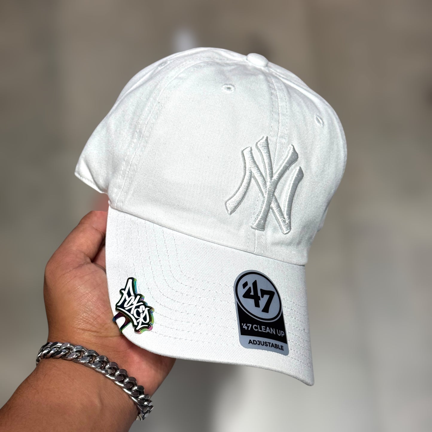 47BRAND NY YANKEES CLEAN UP WHITE ROSE