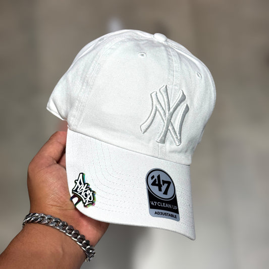 47BRAND NY YANKEES CLEAN UP WHITE ROSE