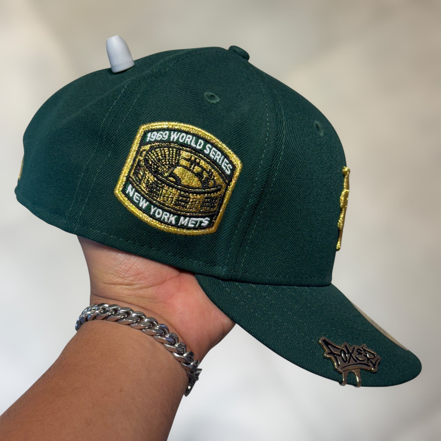 59FIFTY NY METS DARK GREEN GOLD LOGO WS 1969