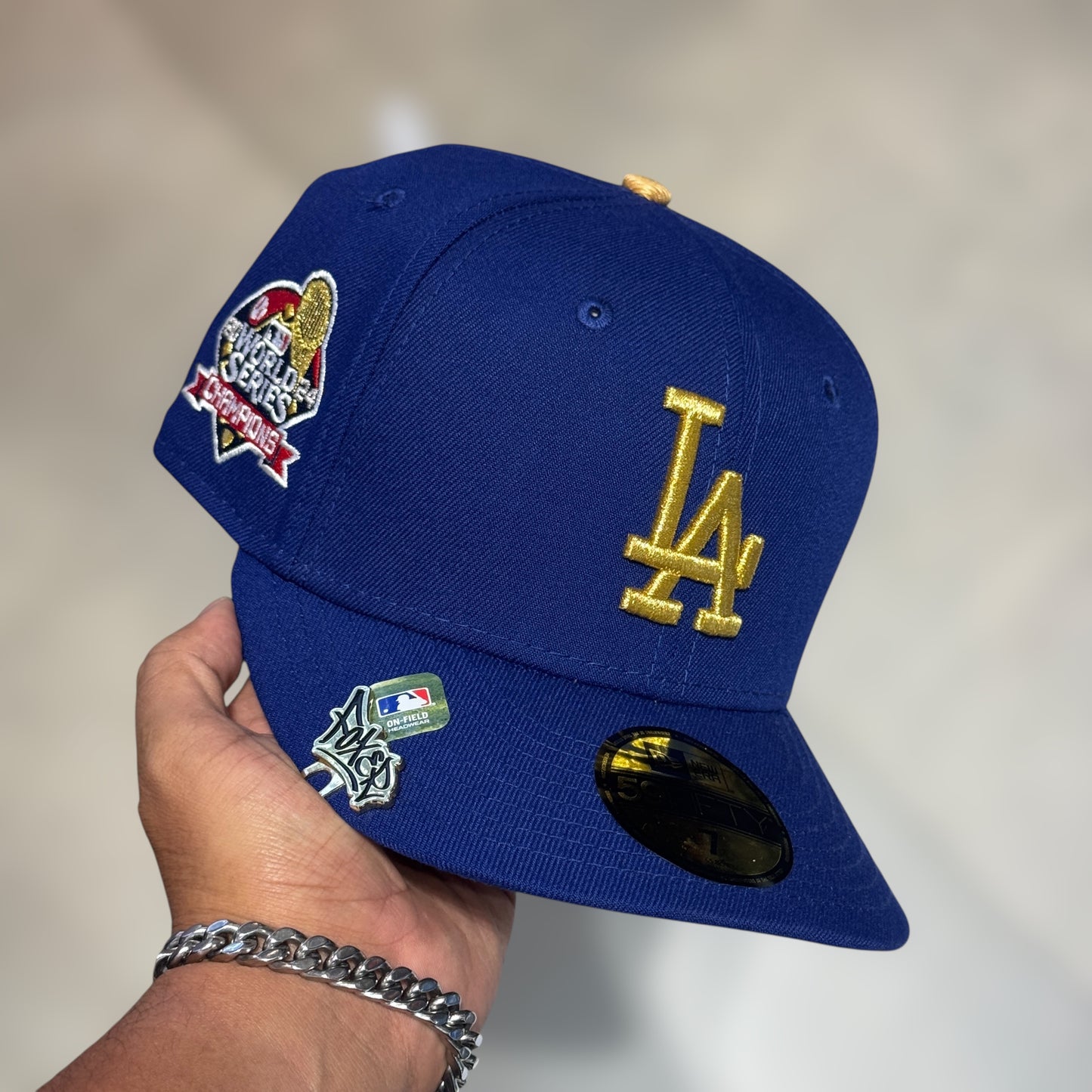 59FIFTY LA DODGERS ROYAL BLUE GOLD LOGO WS 2024