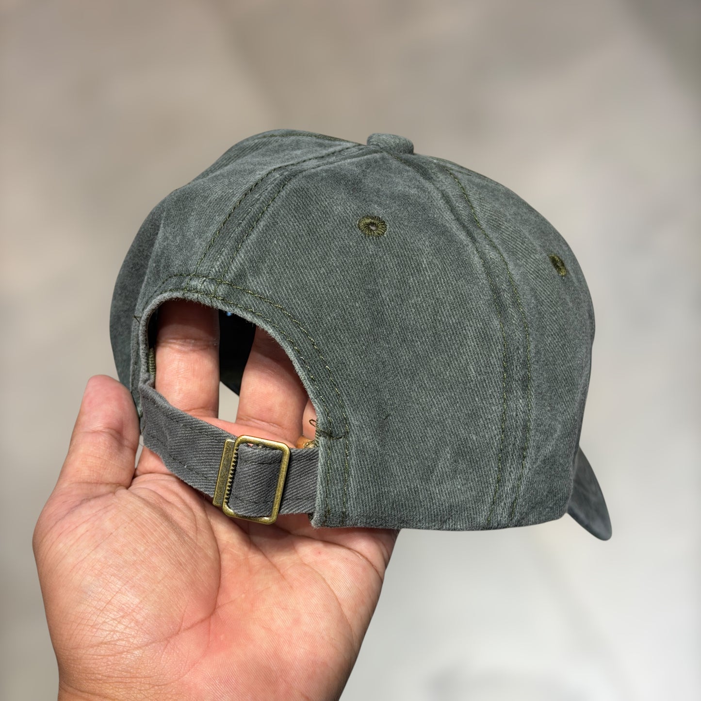 GORRA WASHED DARK GREEN para bordados