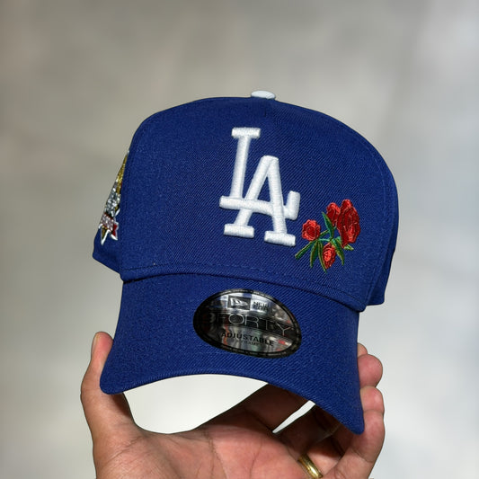 9FORTY A FRAME LA DODGERS ROYAL BLUE WS 2024 ROSE PATCH