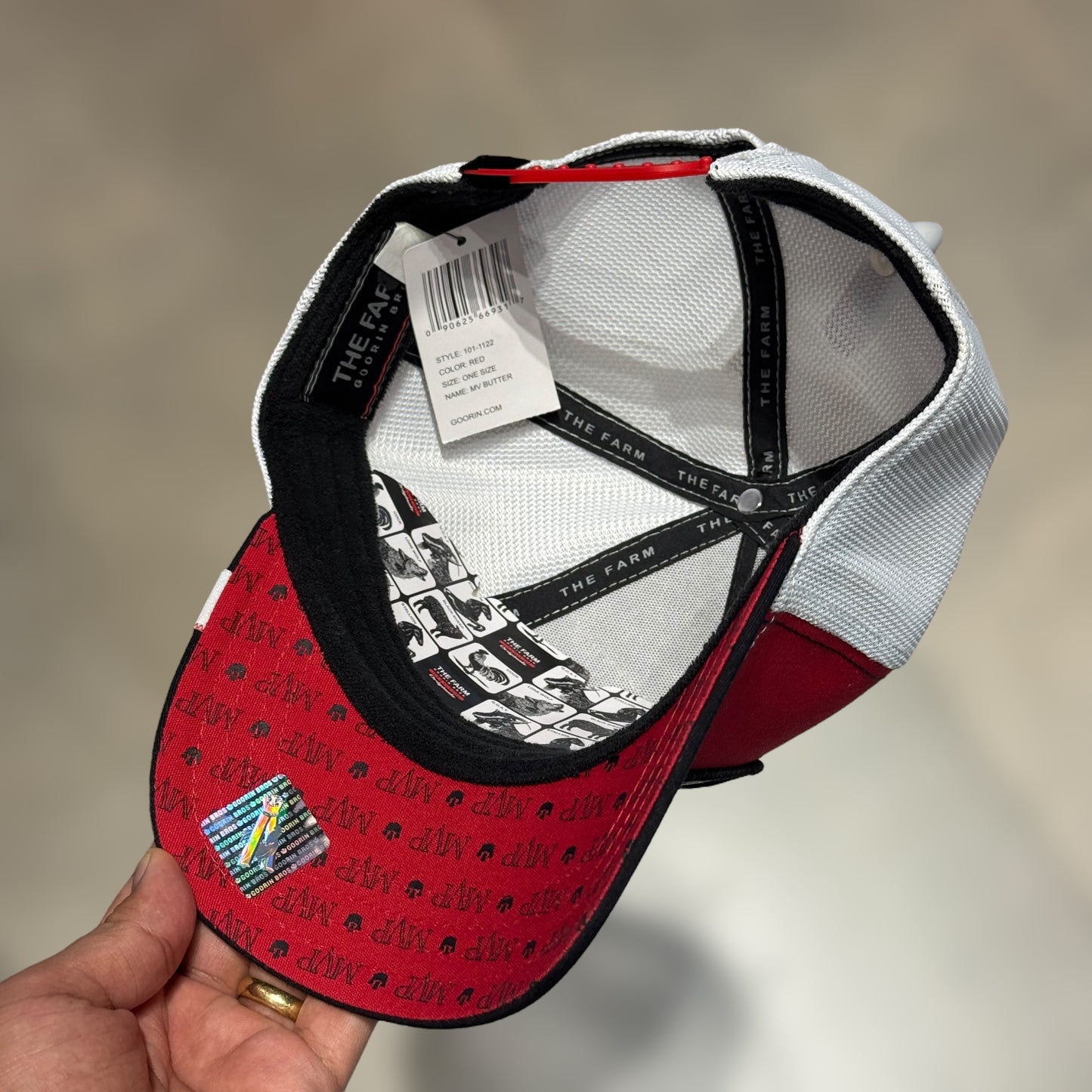 GOORIN BROS GOAT RED VISER BLACK LOGO ANTIGUO MVP