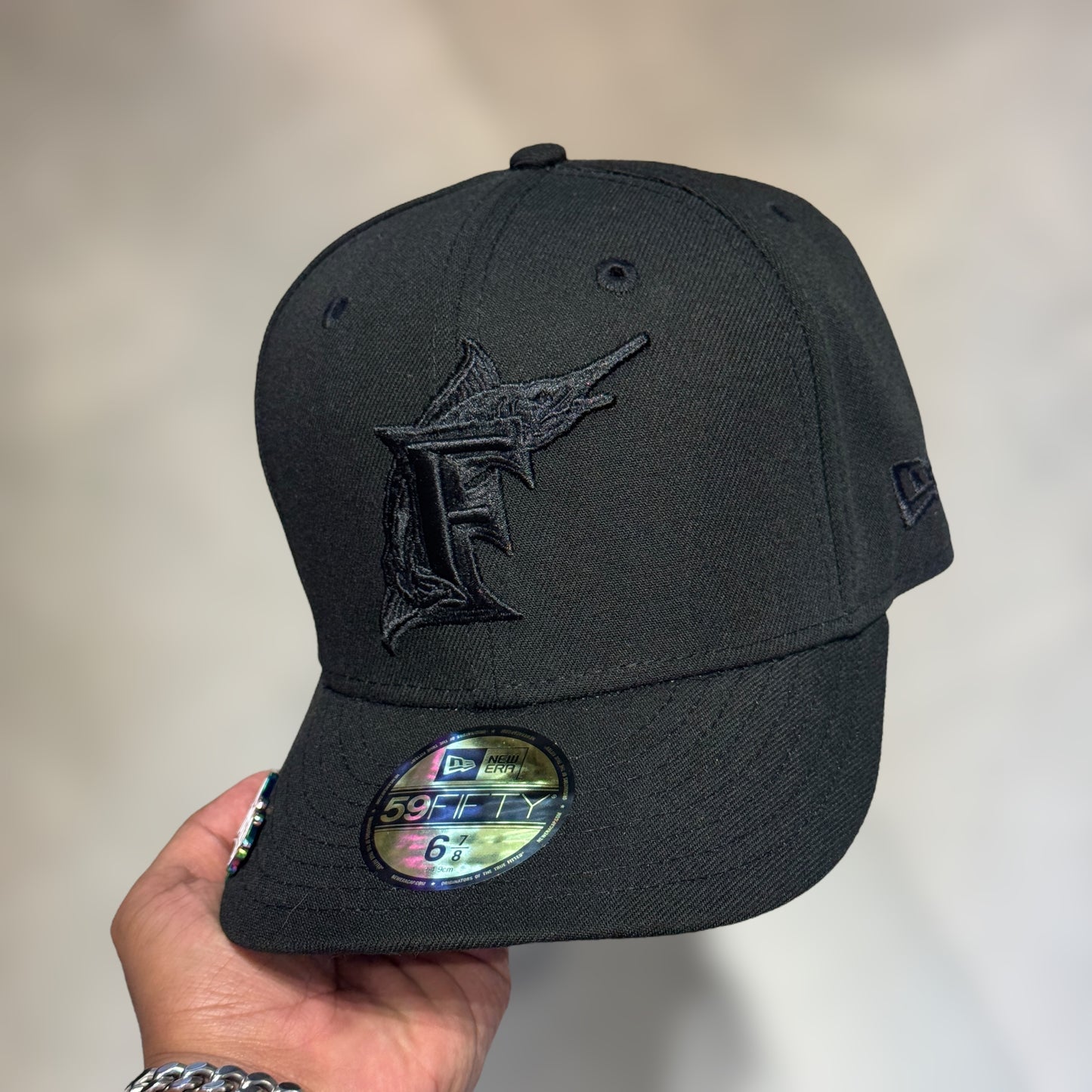 59FIFTY FLORIDA MARLINS BLACK ON BLACK