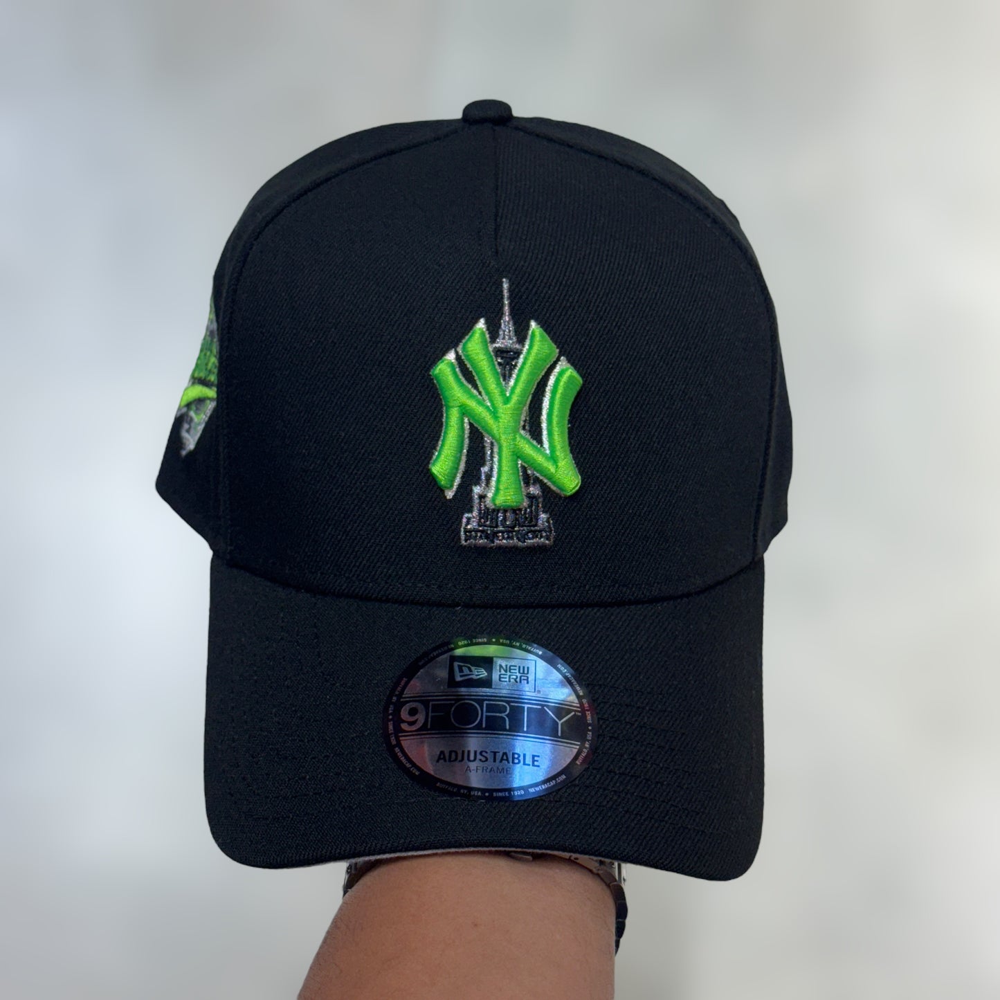 9FORTY NY YANKEES BLACK GREEN LOGO EMPIRE STATE