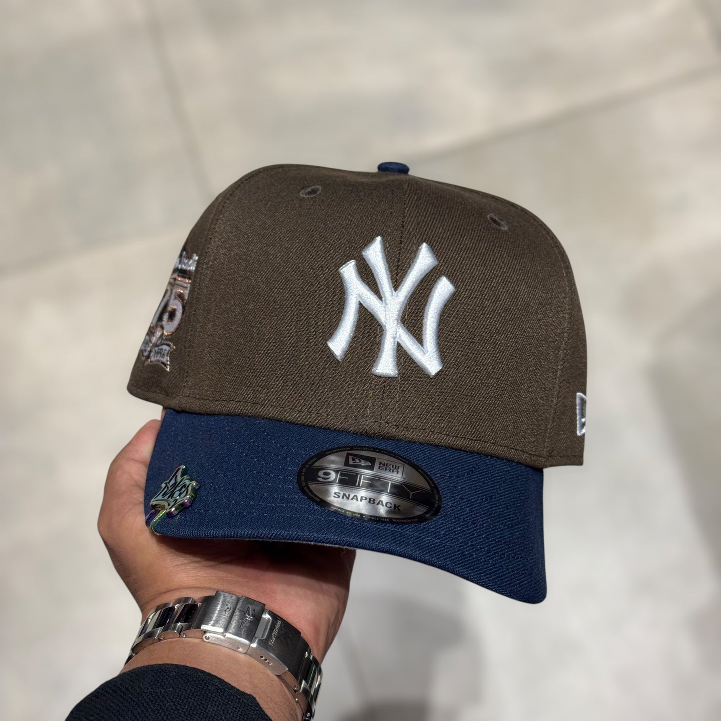 9FIFTY NY YANKEES BROWN VISER BLUE 75TH