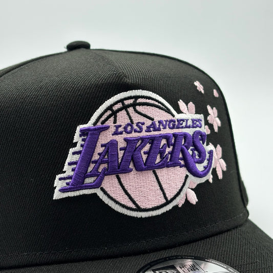 9FORTY LOS LAKERS BLACK UNDERVISOR PINK CHAMPS 17X