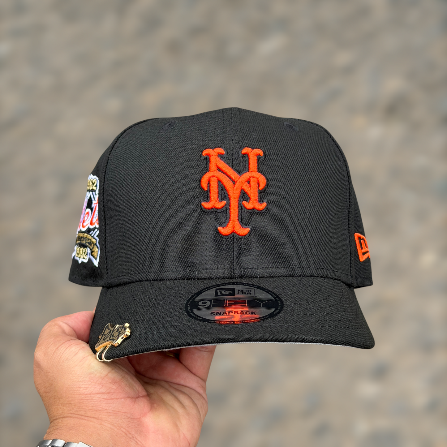9FIFTY NY METS BLACK ORANGE LOGO