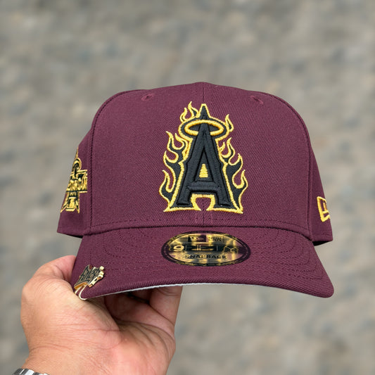 9FIFTY ANGELS FLAMES BURGUNDY