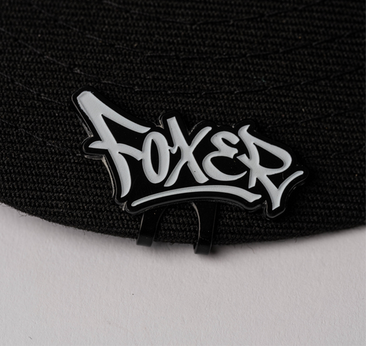PIN CLIP GRAFITI FOXER BLANCO Y NEGRO FLUORESCENTE