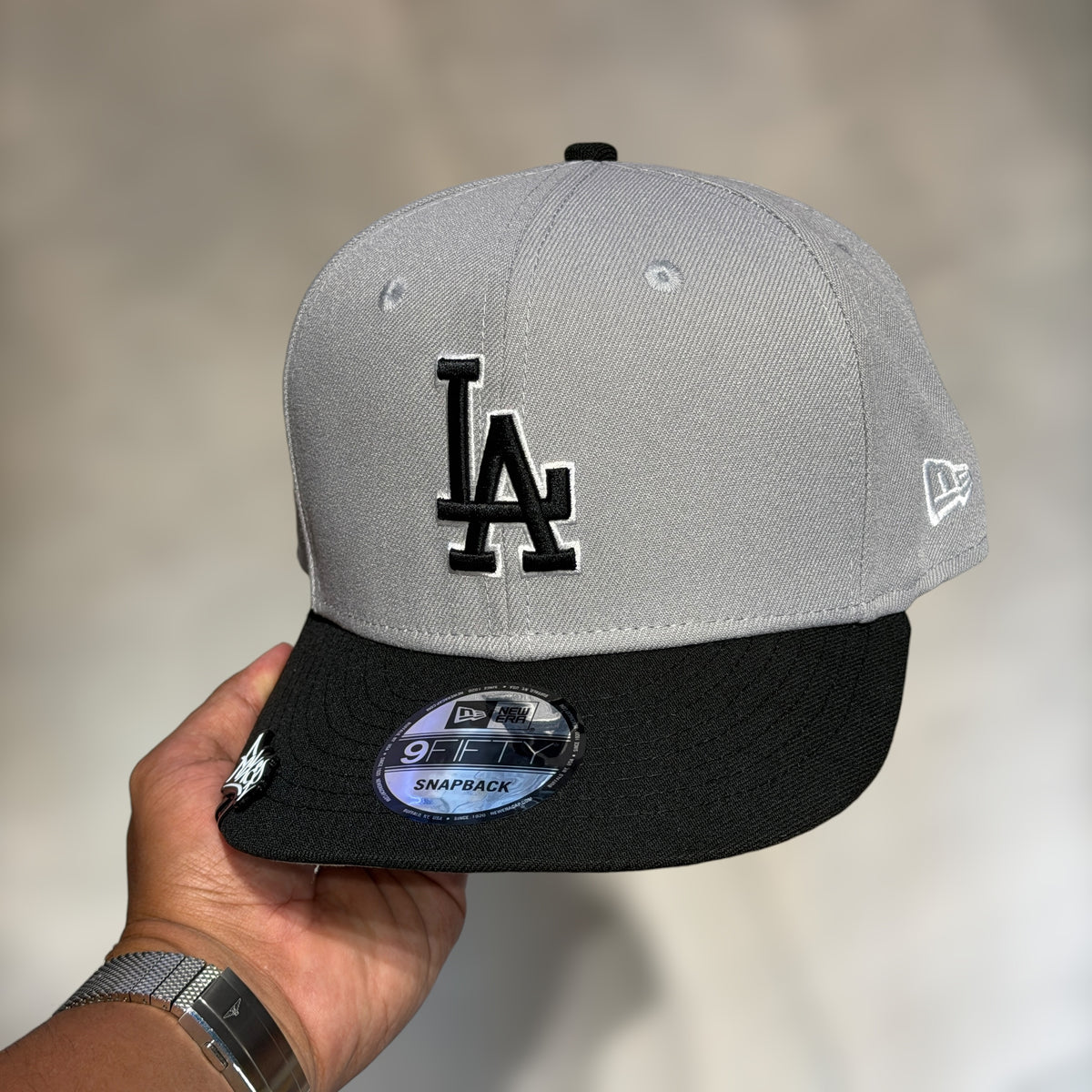9FIFTY LOS ANGELES DODGERS LA GREY BLACK VISOR
