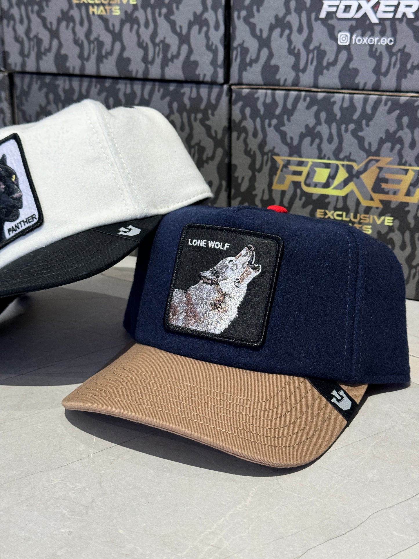 GOORIN BROS LONE WOLF NAVY PLANA