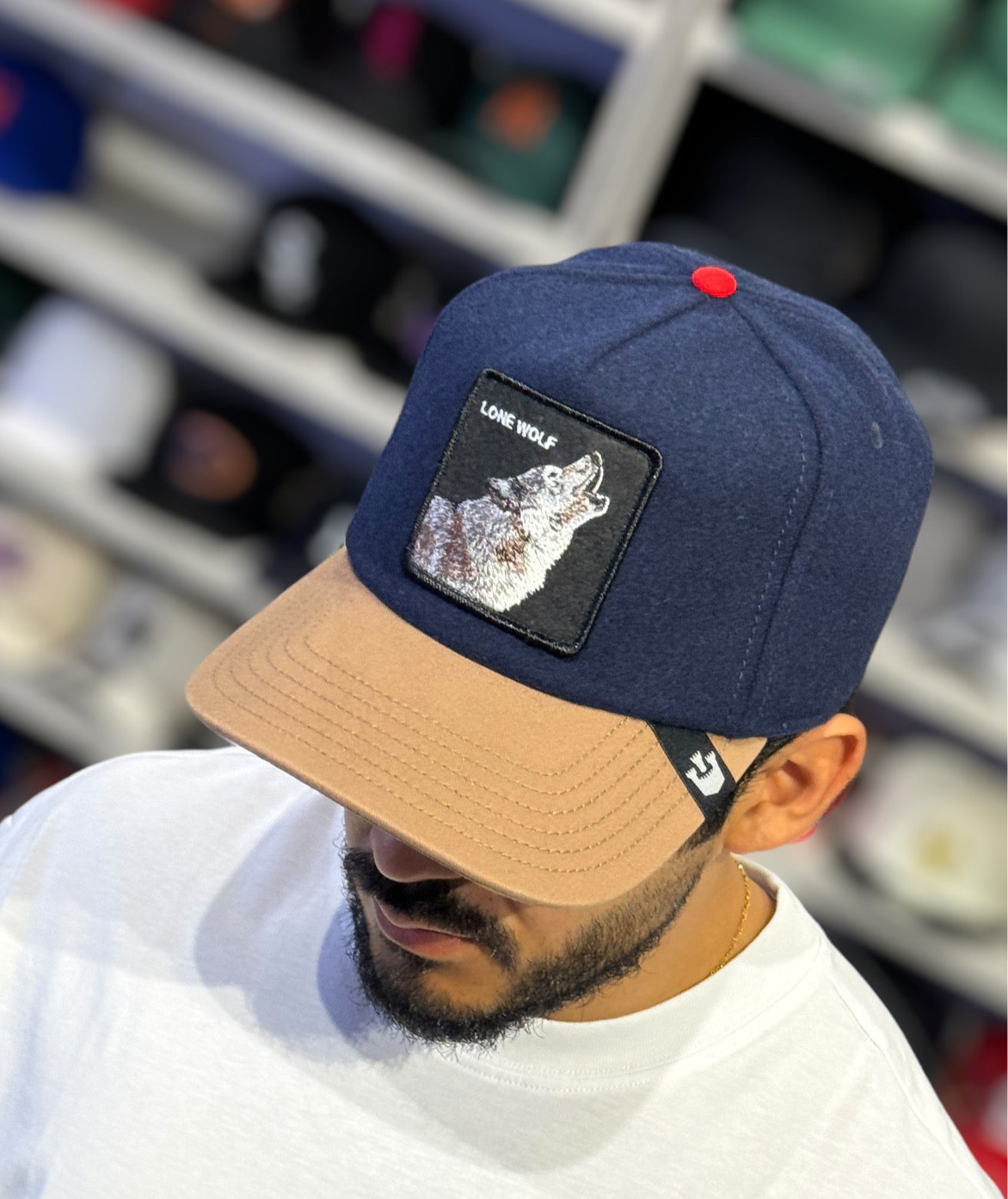 GOORIN BROS LONE WOLF NAVY PLANA