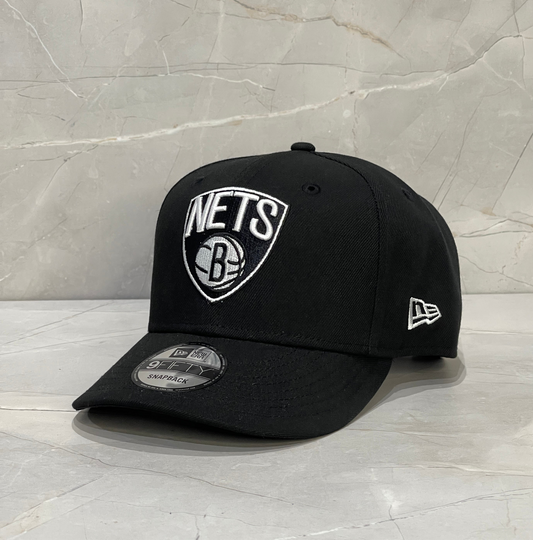 9FIFTY BROOKLYN NETS BLACK WHITE LOGO