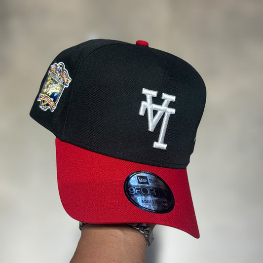 9FORTY A FRAME LA DODGERS UPSIDE DOWN BLACK VISER RED 40TH