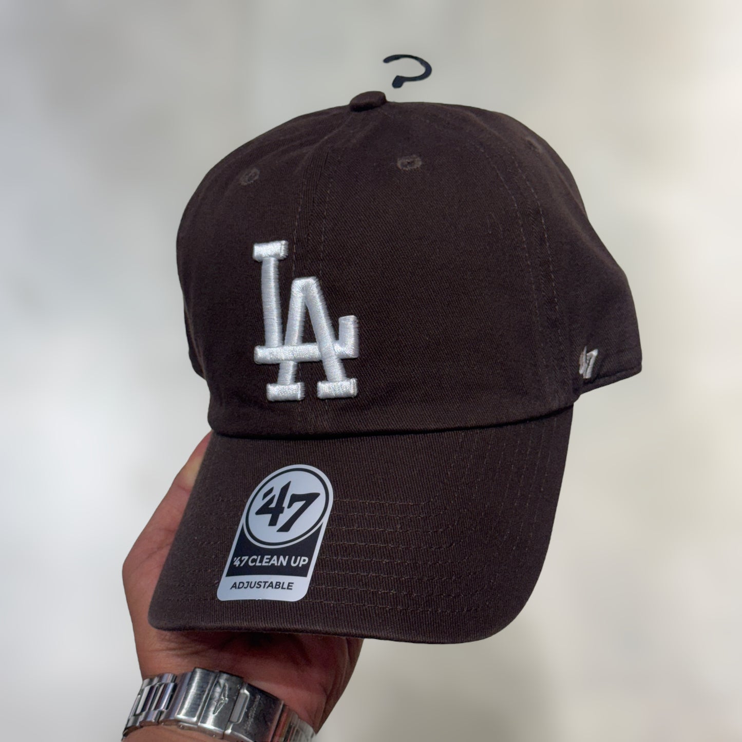 47 BRAND CLEAN UP LA DODGERS BROWN WHITE LOGO