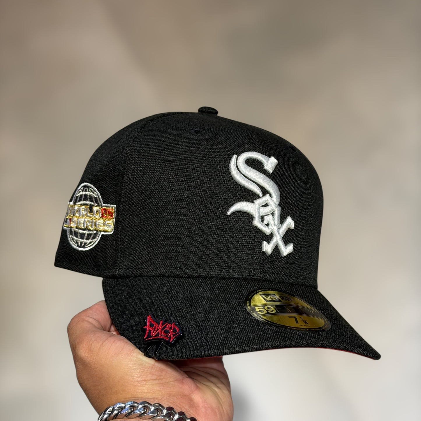 59FIFTY WHITE SOX BLACK WHITE WS 2005