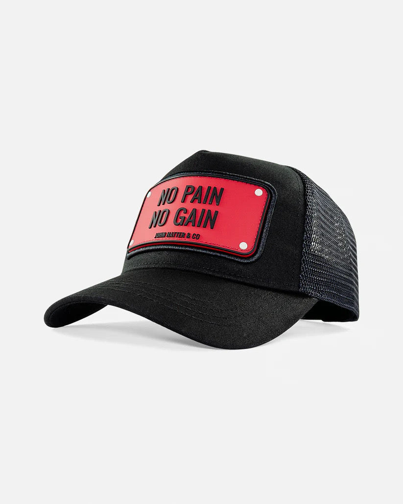 NO PAIN NO GAIN BLACK RUBBER